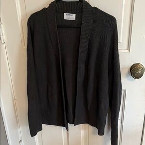 Old Navy Women's Charcoal Open Front Cardigan